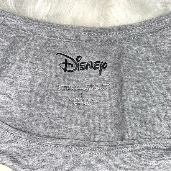 DISNEY Winnie the Pooh Graphic Cropped Gray T Shirt - Size Large - Picture 4 of 6